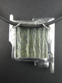 Silberauge (Serpentin) Kettenanhänger